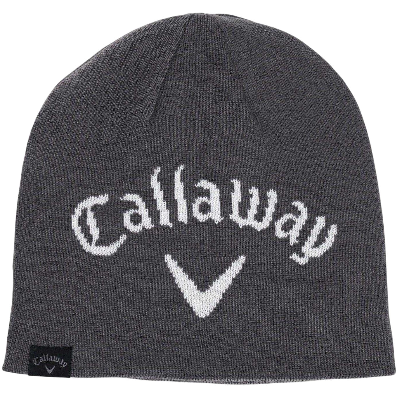 Dark Grey - Back - Callaway Unisex Adult Logo Knitted Beanie
