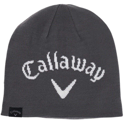 Dark Grey - Back - Callaway Unisex Adult Logo Knitted Beanie