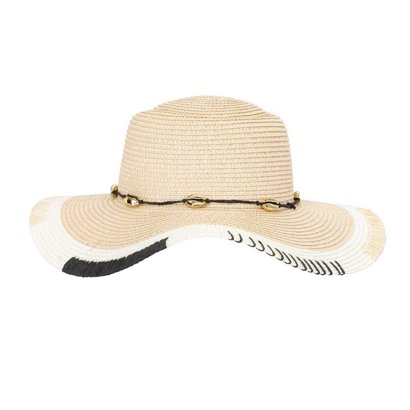 Multicoloured - Front - Biba Womens-Ladies Colour Block Straw Hat