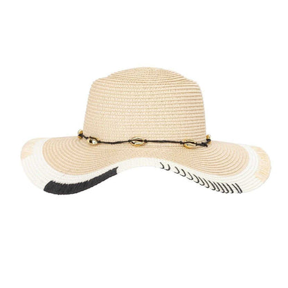 Multicoloured - Front - Biba Womens-Ladies Colour Block Straw Hat