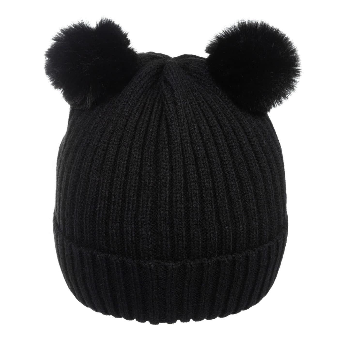Black - Back - Nevica Childrens-Kids Meribel Skiing Beanie