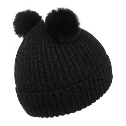 Black - Side - Nevica Childrens-Kids Meribel Skiing Beanie