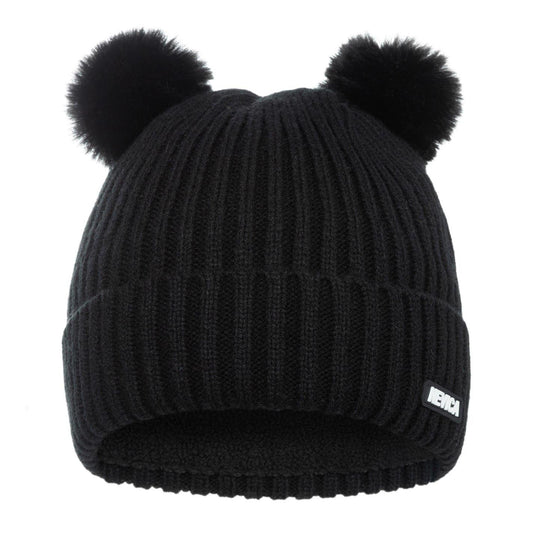 Black - Front - Nevica Childrens-Kids Meribel Skiing Beanie