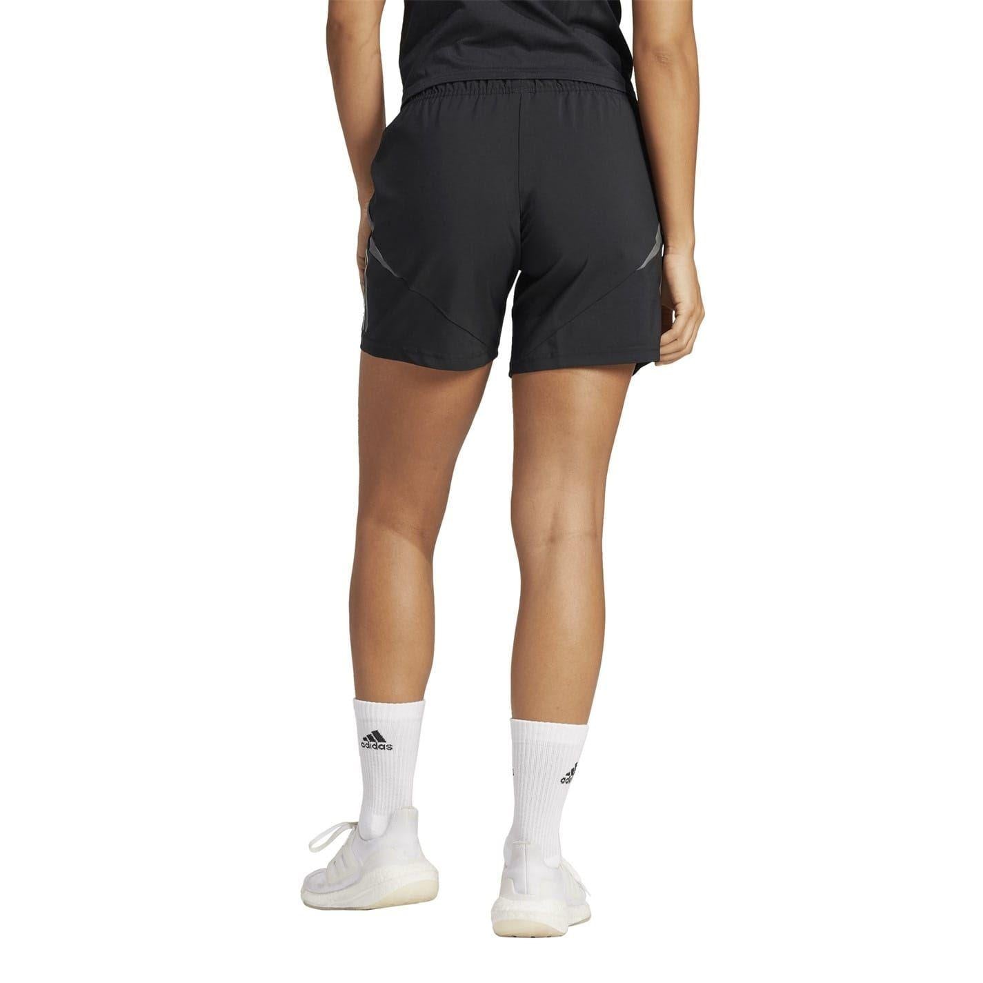 Black-Dark Grey - Back - Adidas Womens-Ladies Tiro 24 Football Shorts
