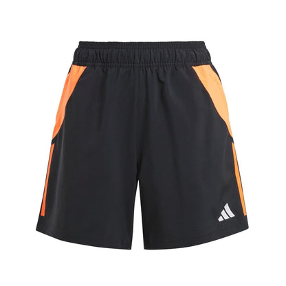 Black-Solar Red - Front - Adidas Womens-Ladies Tiro 24 Football Shorts