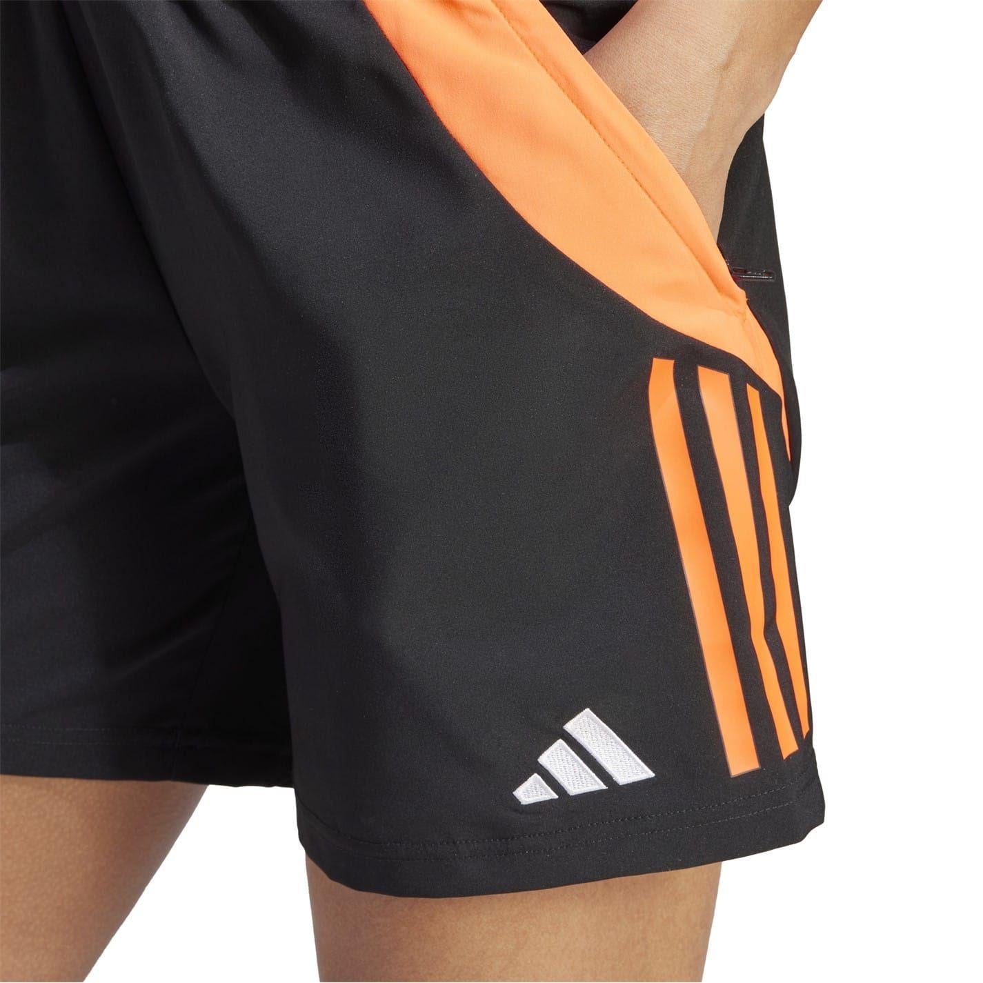 Black-Solar Red - Lifestyle - Adidas Womens-Ladies Tiro 24 Football Shorts