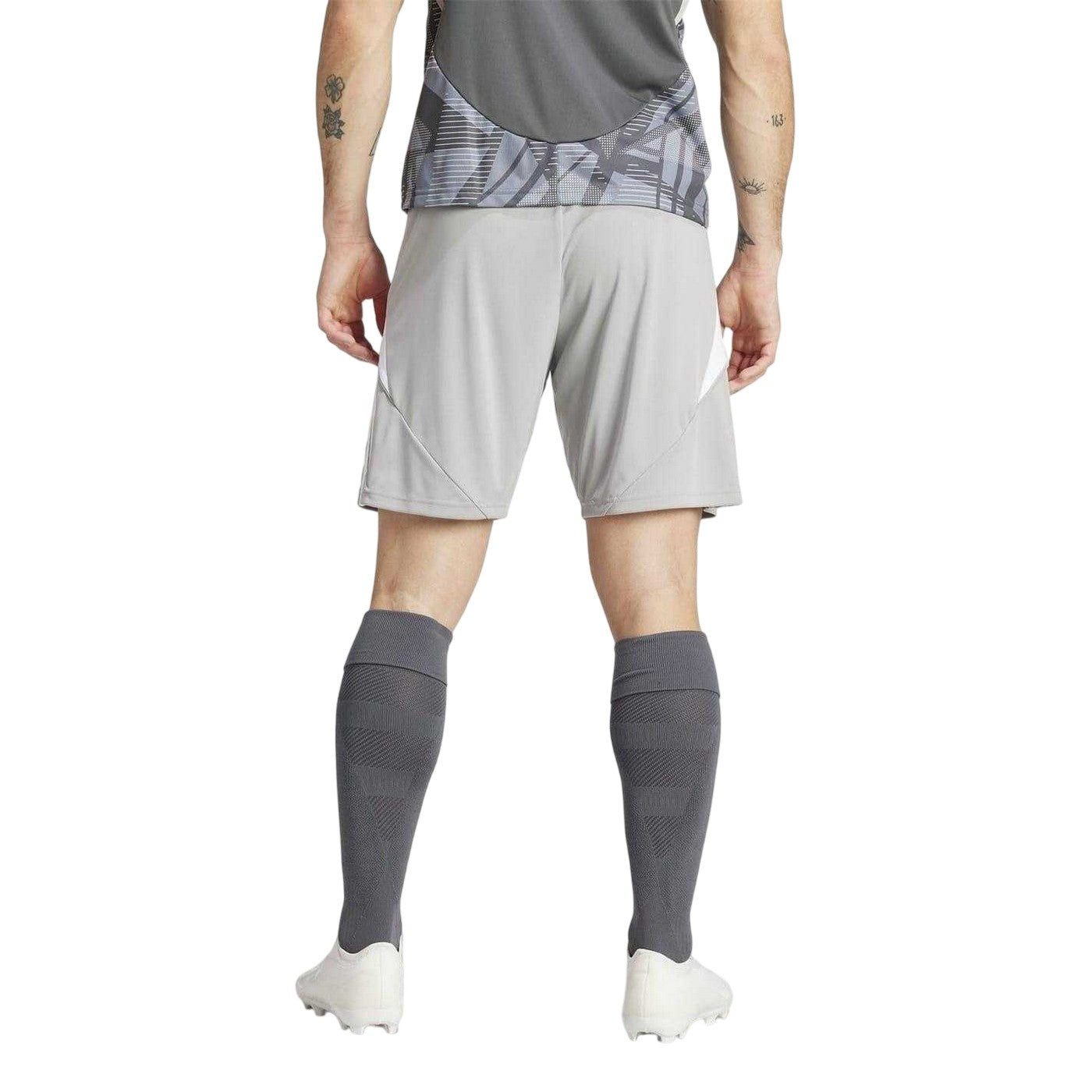 Mid Grey-White - Back - Adidas Mens Tiro 24 Shorts