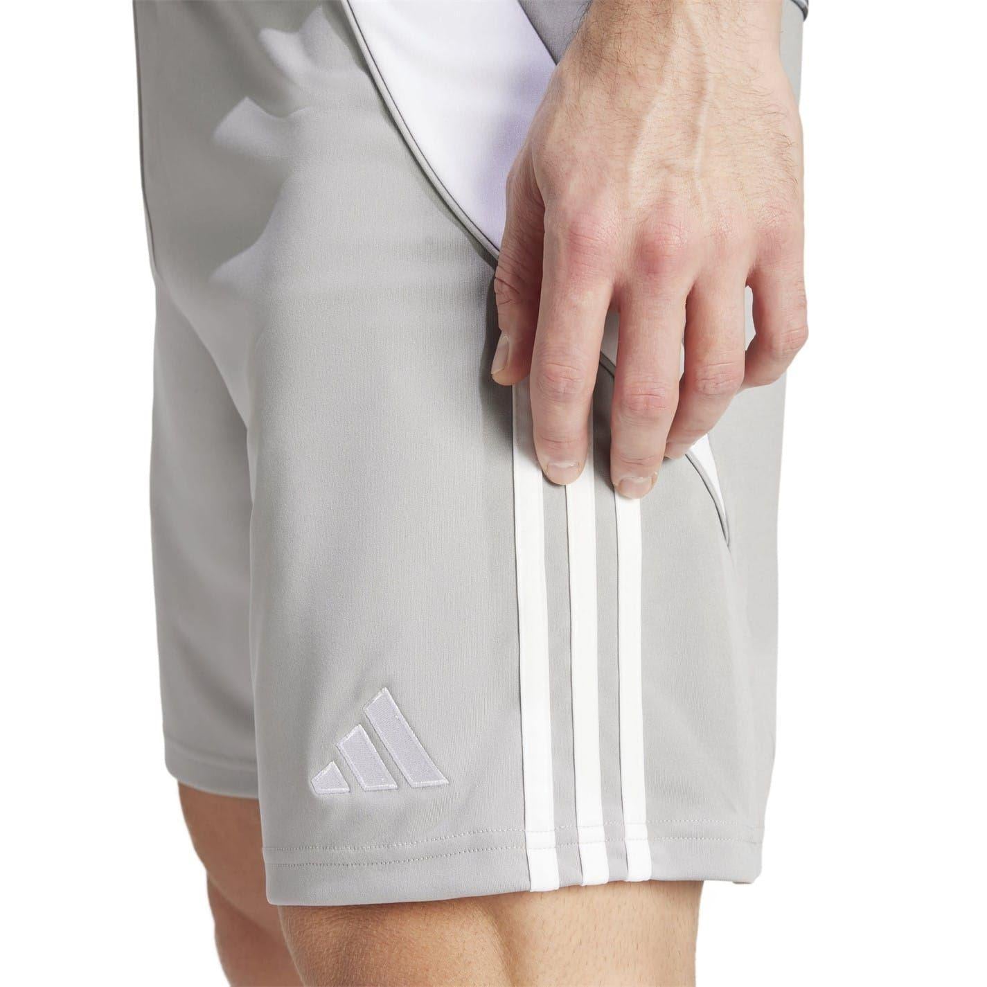 Mid Grey-White - Side - Adidas Mens Tiro 24 Shorts