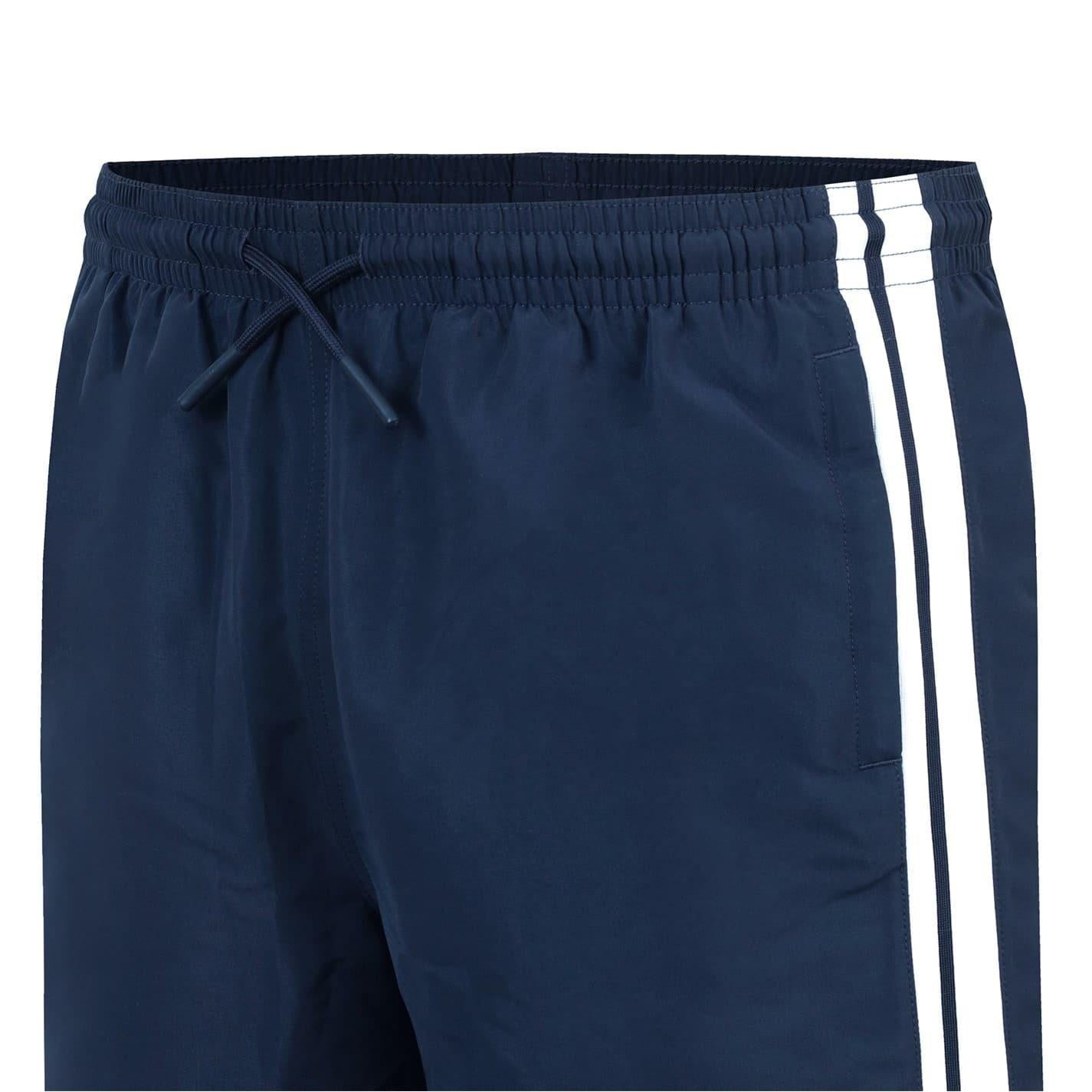 Navy - Side - Lonsdale Mens Stripe Shorts