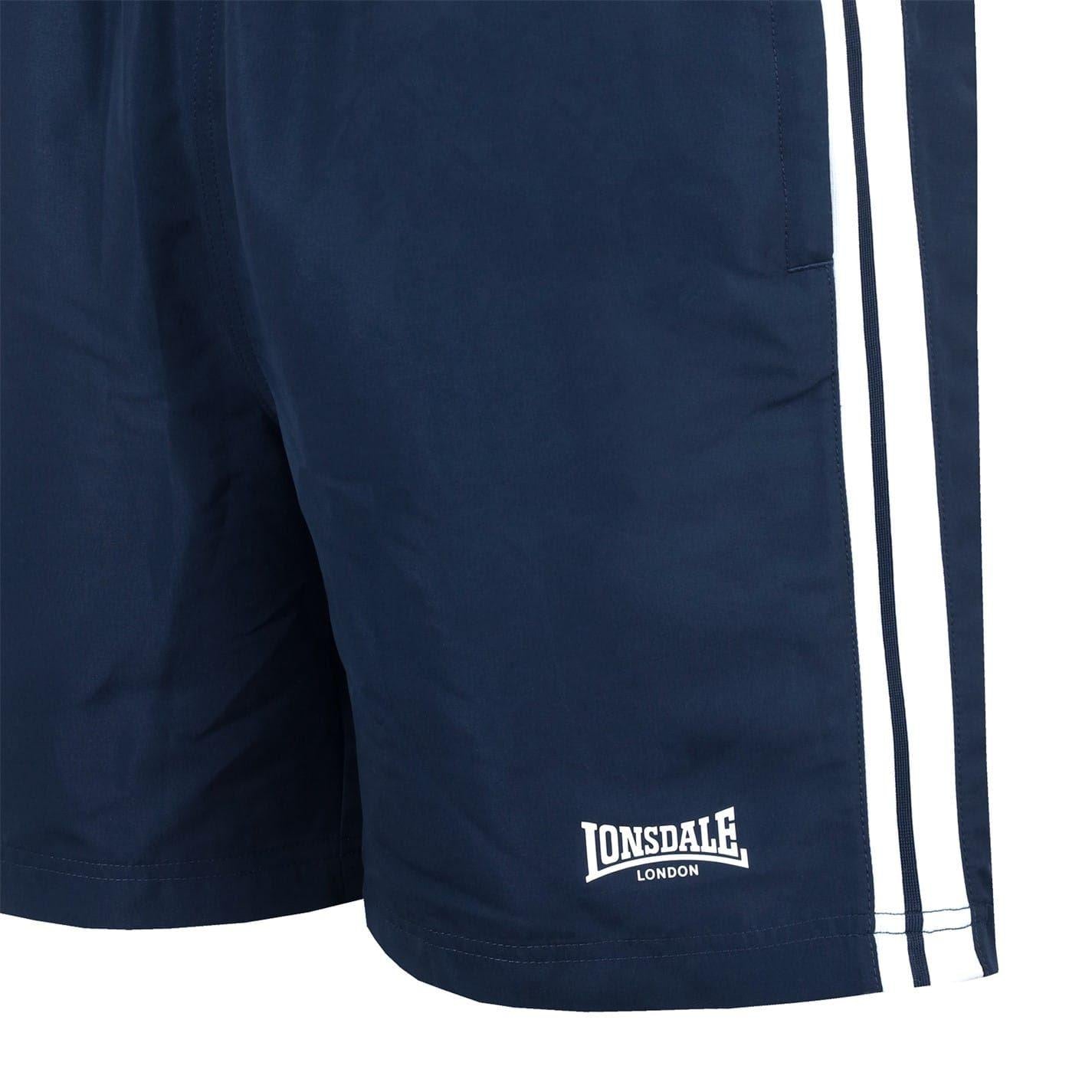 Navy - Lifestyle - Lonsdale Mens Stripe Shorts