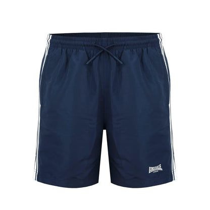Navy - Front - Lonsdale Mens Stripe Shorts
