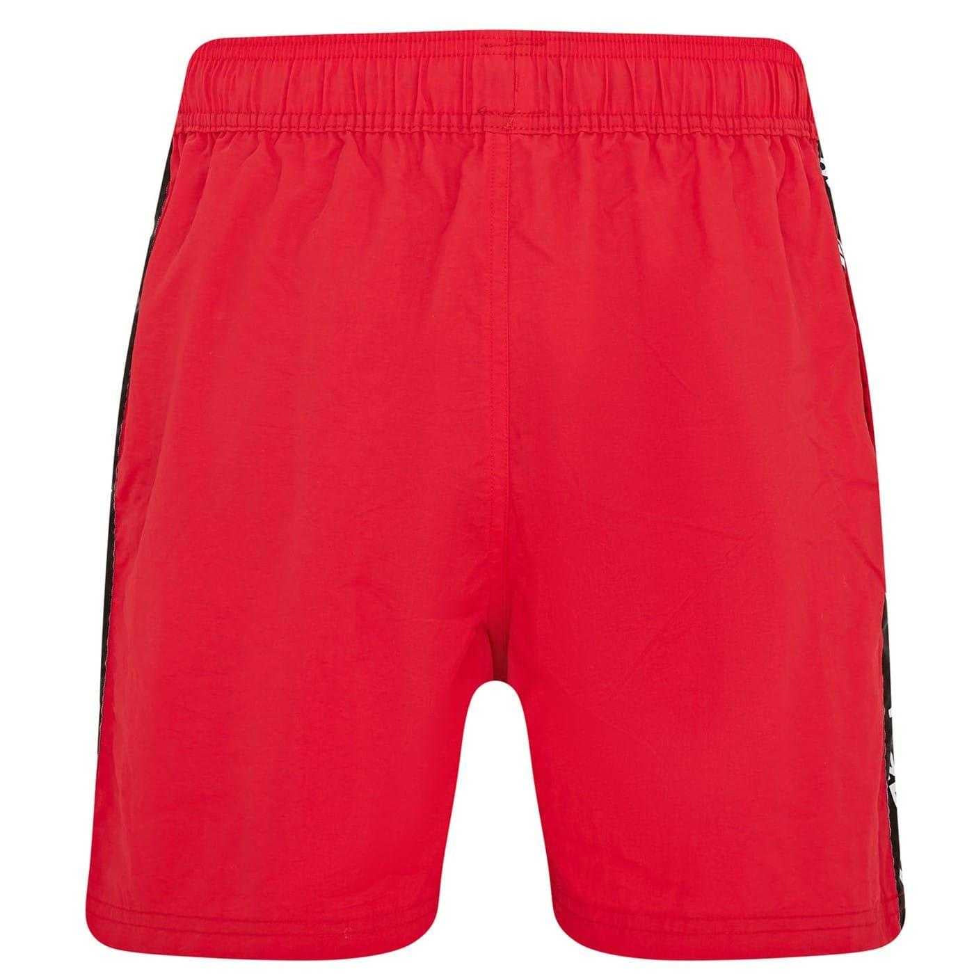 Red - Back - Reebok Mens Regular Swim Shorts