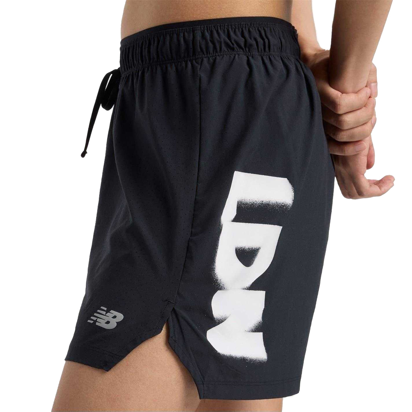 Black - Side - New Balance Mens Running Shorts