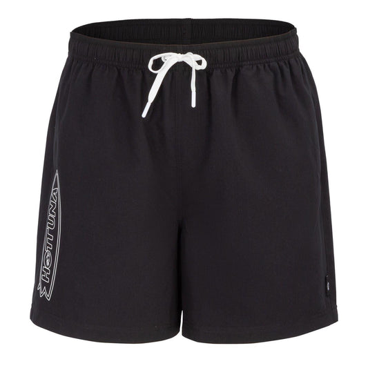 Black - Front - Hot Tuna Mens Relaxed Fit Swim Shorts