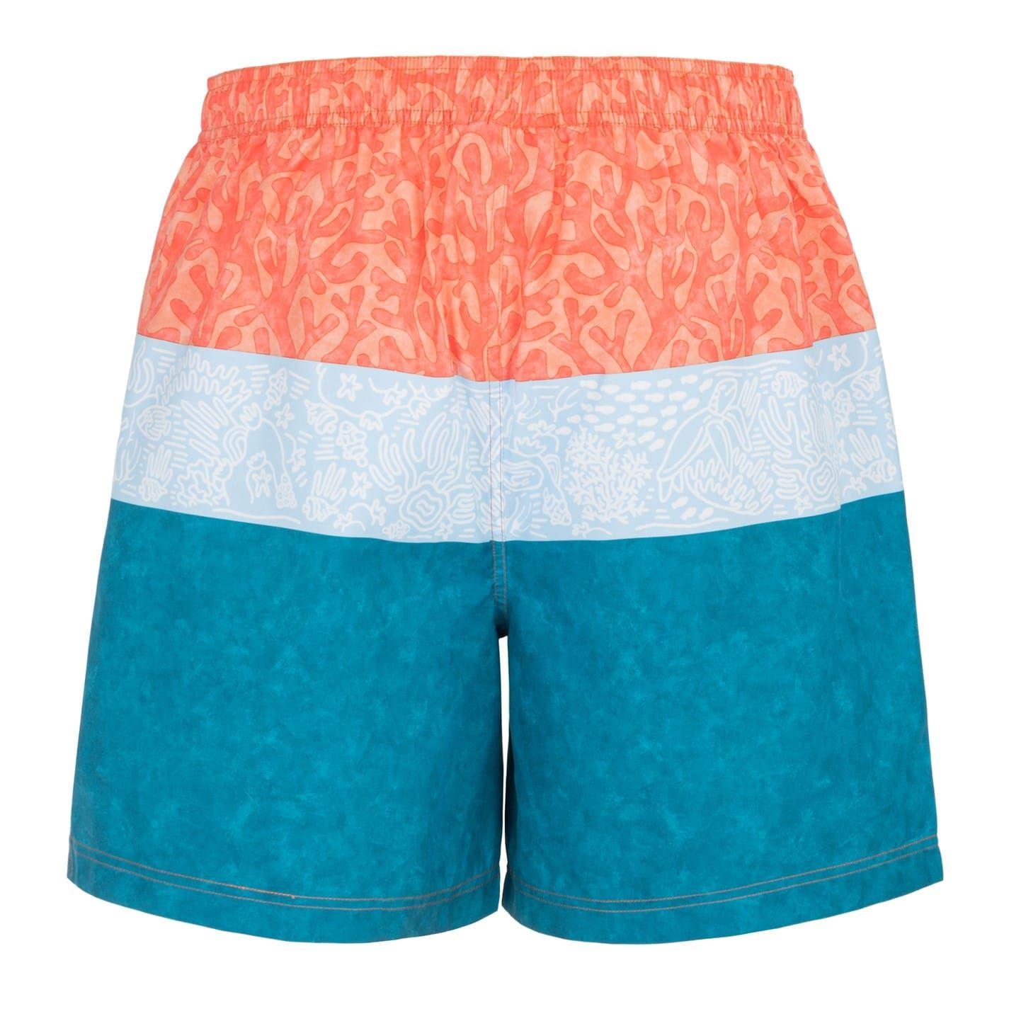 Coral - Back - Hot Tuna Mens Swim Shorts