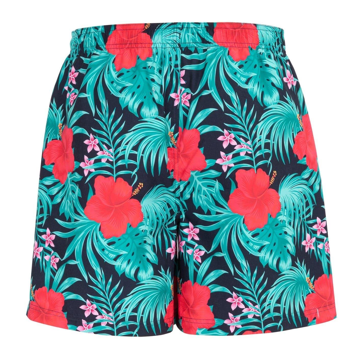 Mulberry - Back - Hot Tuna Mens Tropical Floral Swim Shorts