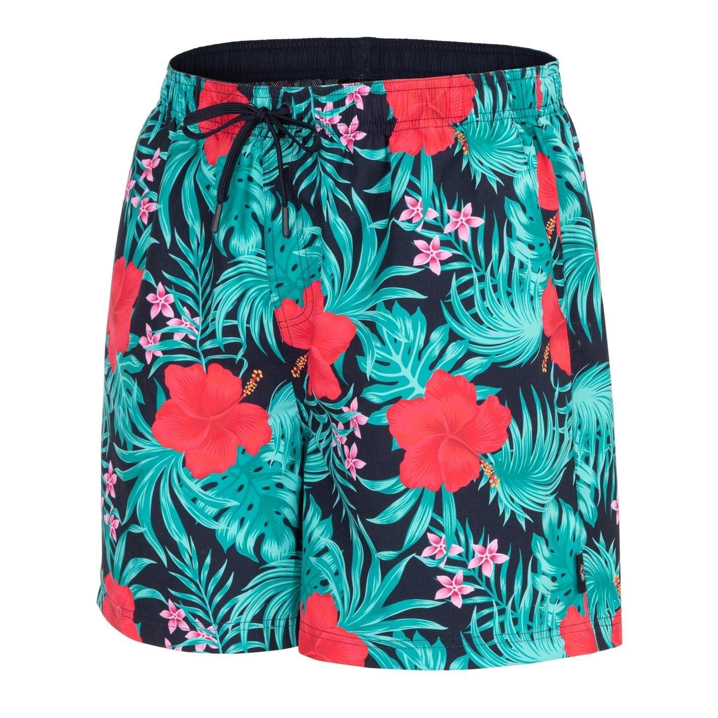 Mulberry - Side - Hot Tuna Mens Tropical Floral Swim Shorts