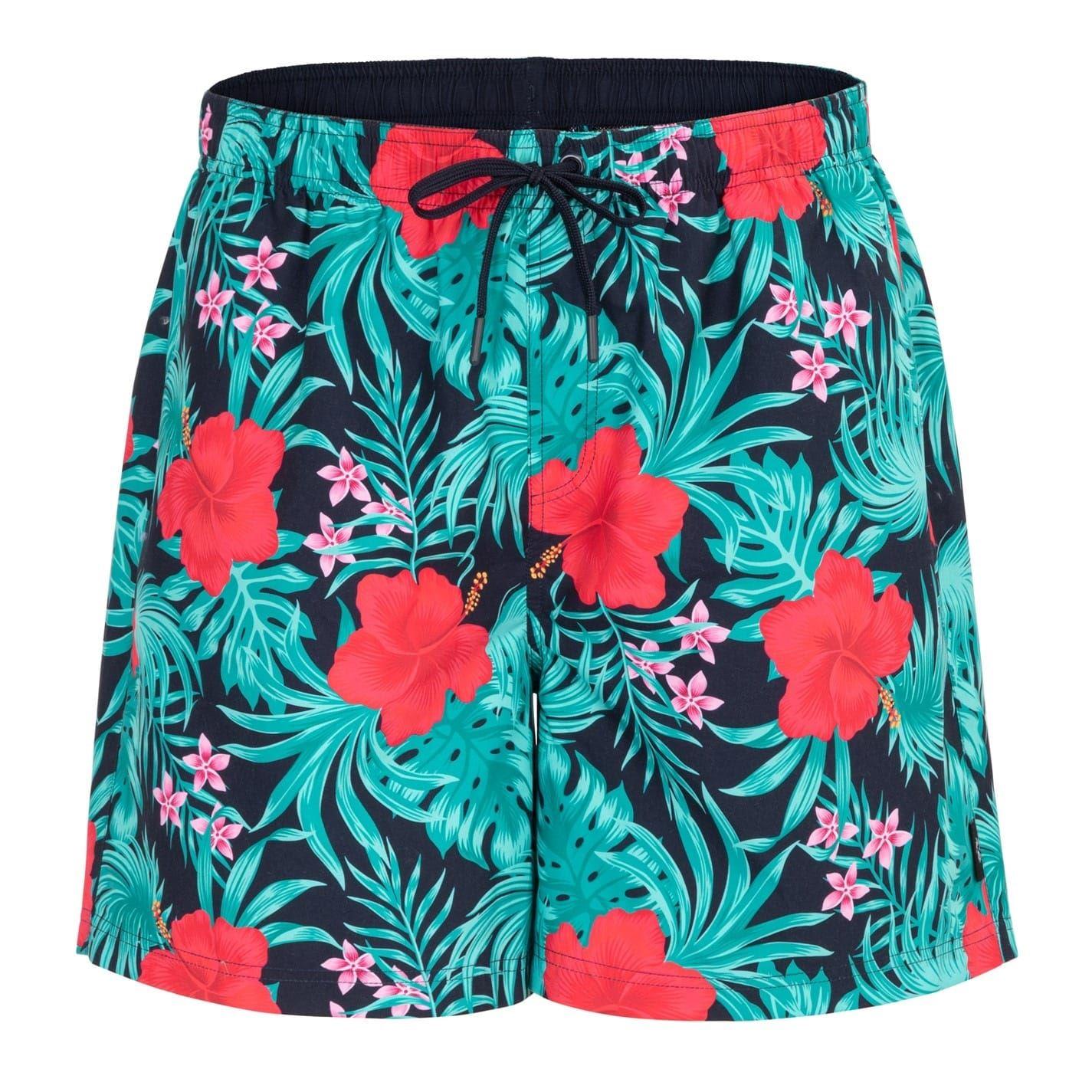 Mulberry - Front - Hot Tuna Mens Tropical Floral Swim Shorts