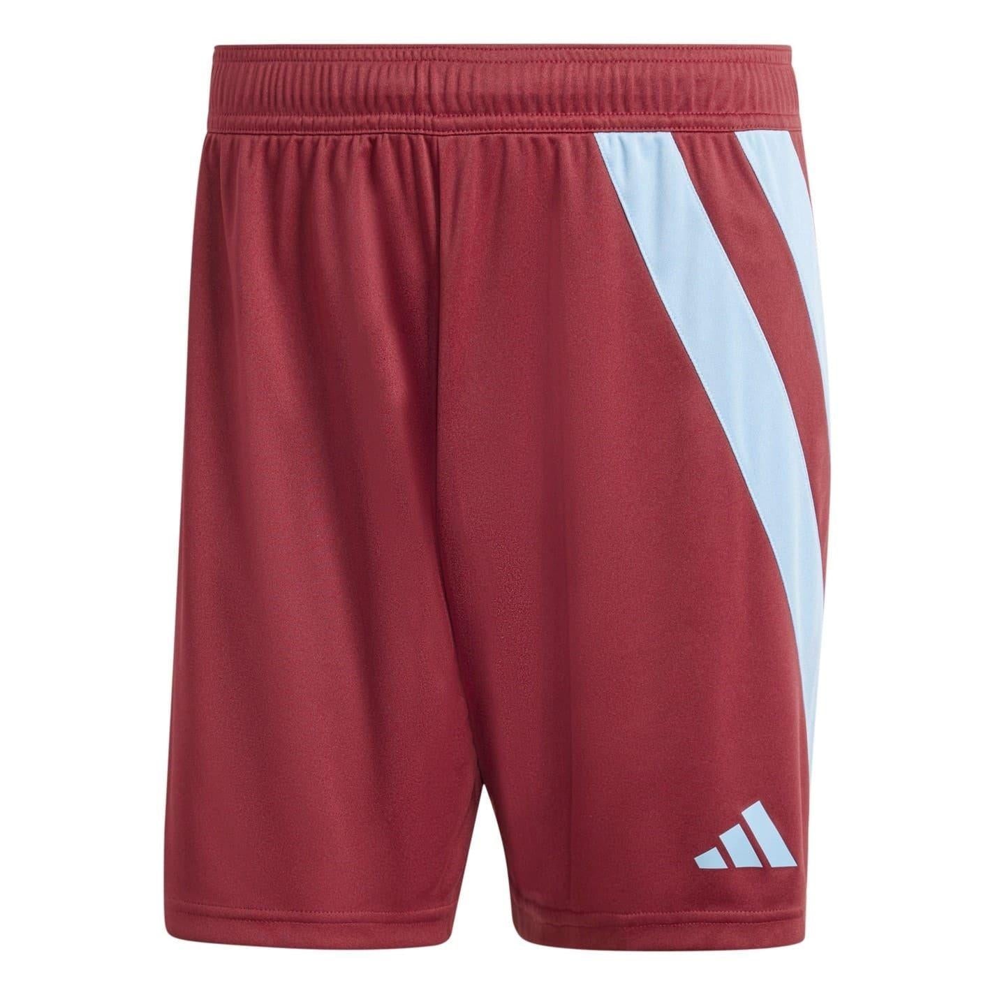 Burgundy-Blue - Front - Adidas Mens Fortore 23 Regular Football Shorts