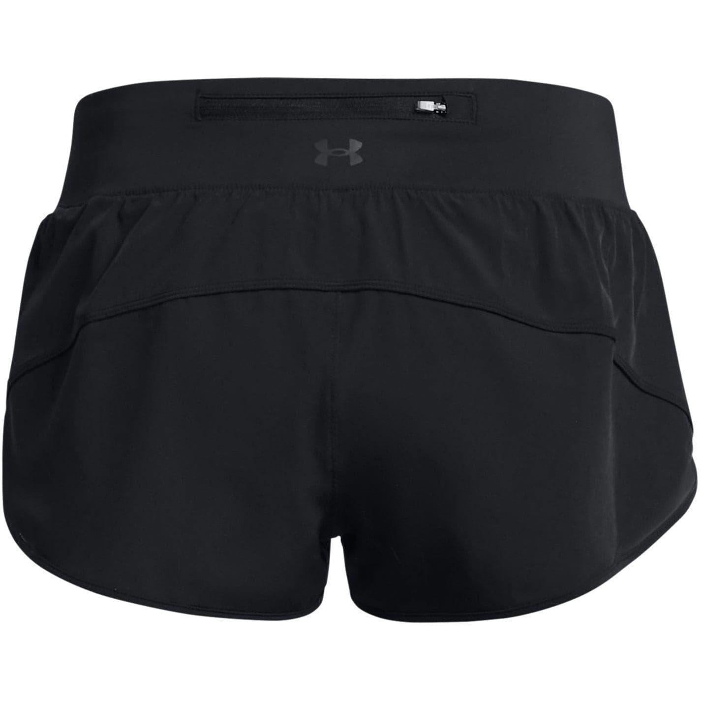 Black - Back - Under Armour Womens-Ladies Launch Pro Relaxed Fit Running Shorts
