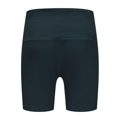 Forest Green - Back - LA Gear Womens-Ladies Zip Pocket High Waist Cycling Shorts