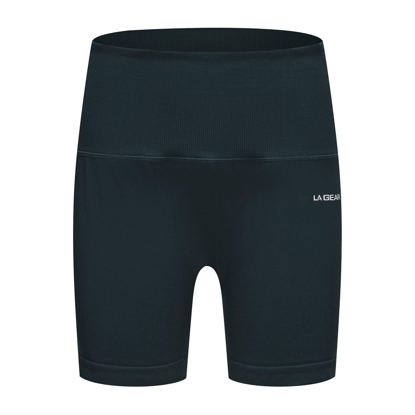 Forest Green - Front - LA Gear Womens-Ladies Zip Pocket High Waist Cycling Shorts