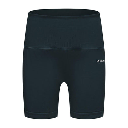 Forest Green - Front - LA Gear Womens-Ladies Zip Pocket High Waist Cycling Shorts