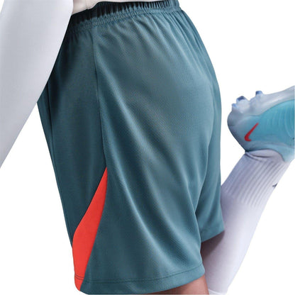 Blue-Orange - Side - Nike Womens-Ladies Strike Football Shorts