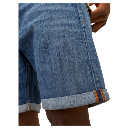Blue Denim - Side - Jack And Jones Mens Denim Jean Shorts