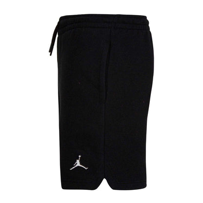Black-White - Side - Nike Boys Air Jordan Fleece Regular Shorts