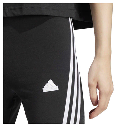 Black - Side - Adidas Womens-Ladies Future Icons 3 Slim Cycling Biker Shorts