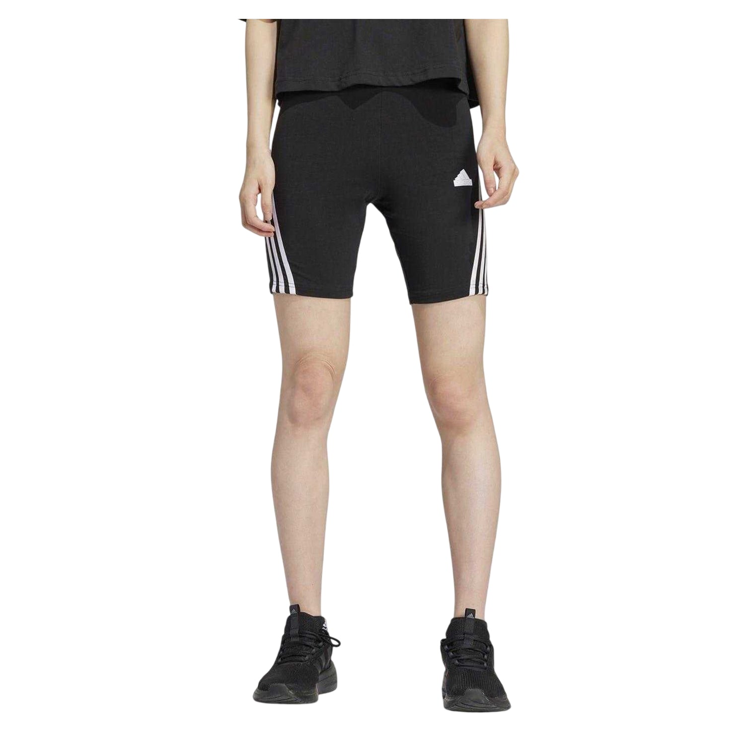 Black - Lifestyle - Adidas Womens-Ladies Future Icons 3 Slim Cycling Biker Shorts