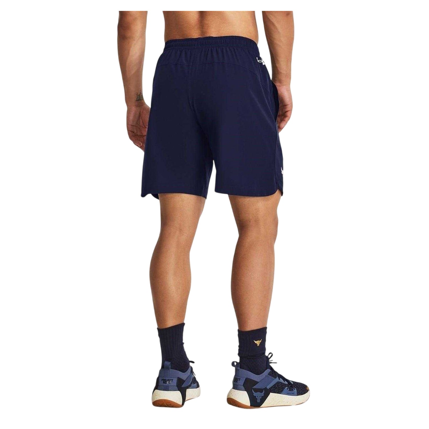 Blue - Back - Under Armour Mens Project Rock Workout Shorts