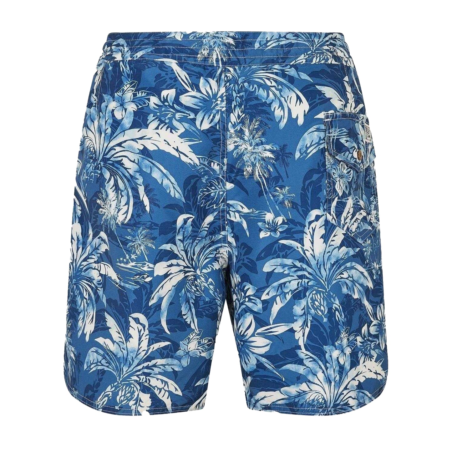 Indigo - Back - Ralph Lauren Mens Polo Palm Print Relaxed Fit Swim Shorts