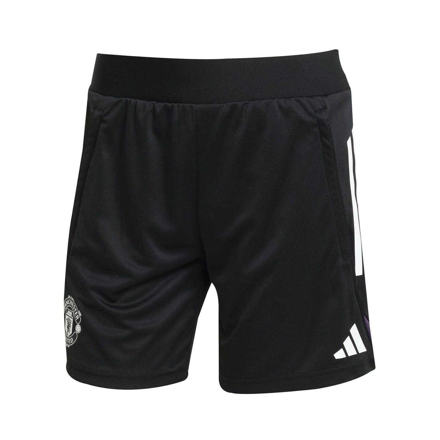 Black - Front - Adidas Womens-Ladies Manchester United FC Shorts