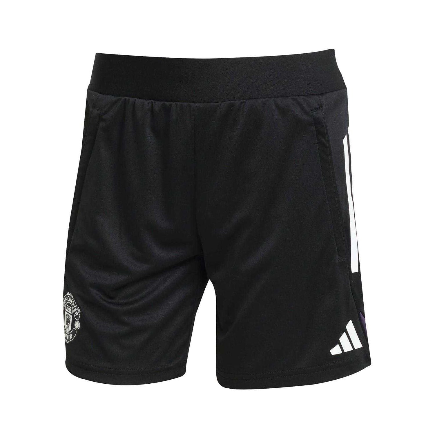 Black - Front - Adidas Womens-Ladies Manchester United FC Shorts