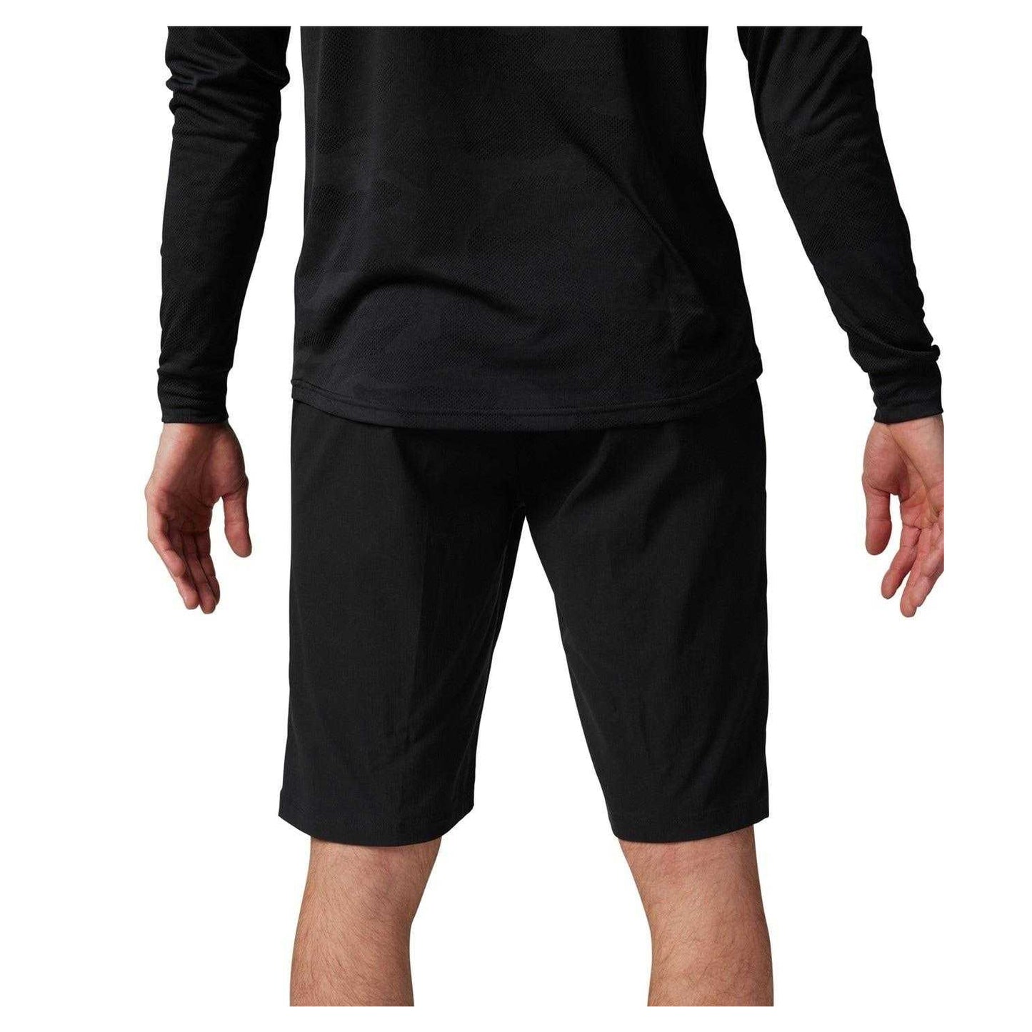 Black - Back - Foxy Mens Ranger Ripstop Relaxed Fit Cycling Shorts