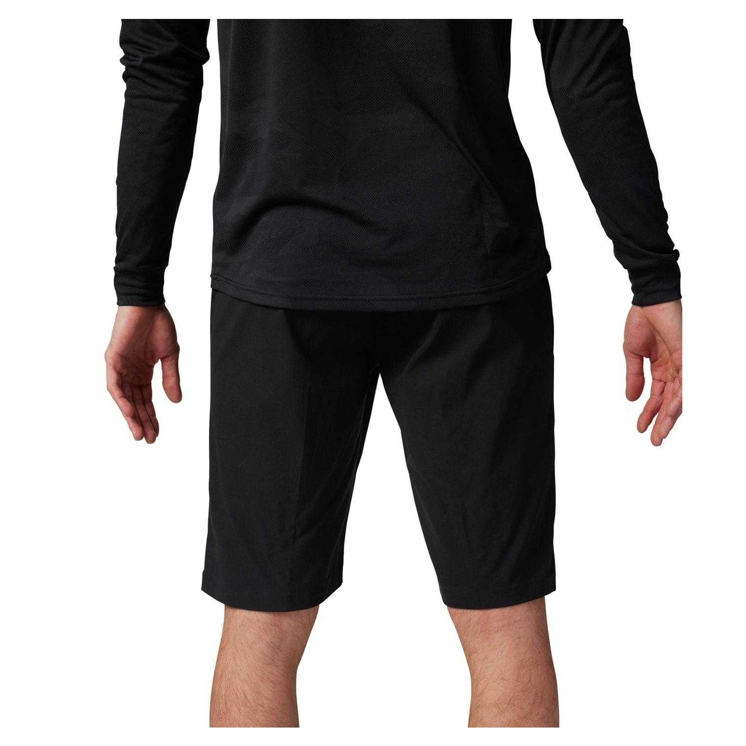 Black - Back - Foxy Mens Ranger Ripstop Relaxed Fit Cycling Shorts