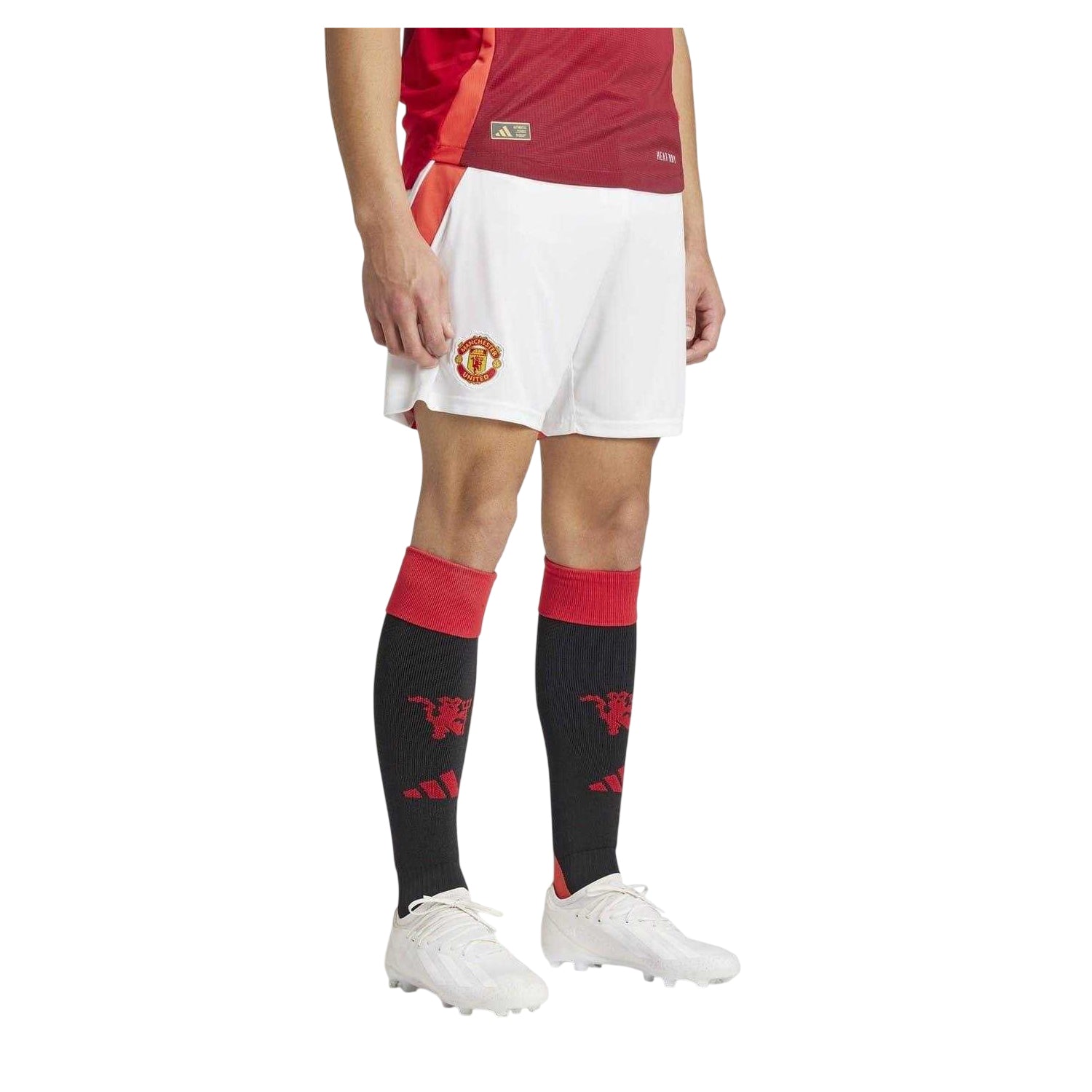 White - Lifestyle - Adidas Unisex Adult Manchester United FC Football Shorts