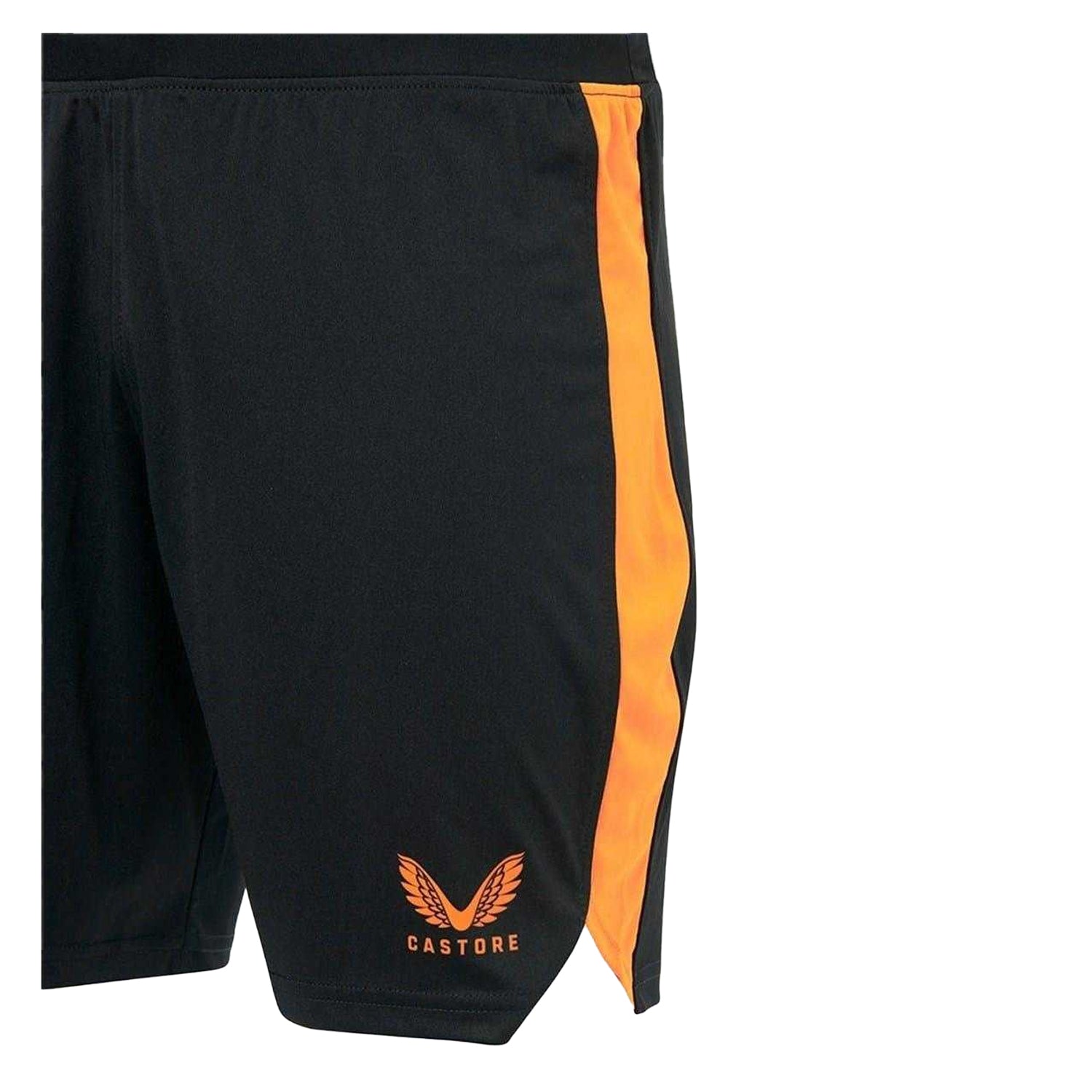 Black-Orange Print - Side - Castore Mens Rangers FC Athletic Shorts