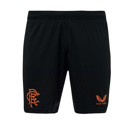 Black-Orange Print - Front - Castore Mens Rangers FC Athletic Shorts