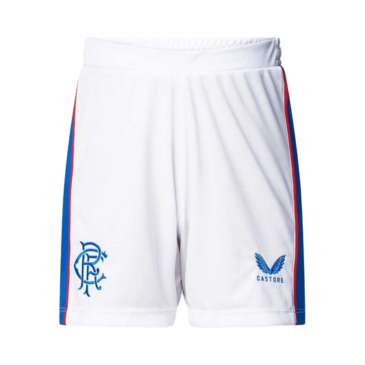 White - Front - Castore Childrens-Kids Rangers FC Sport Shorts