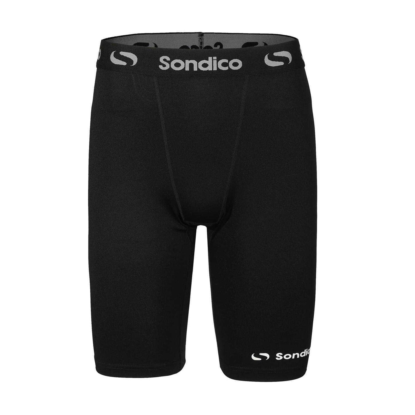 Black-White - Front - Sondico Mens Core 9 Compression Shorts