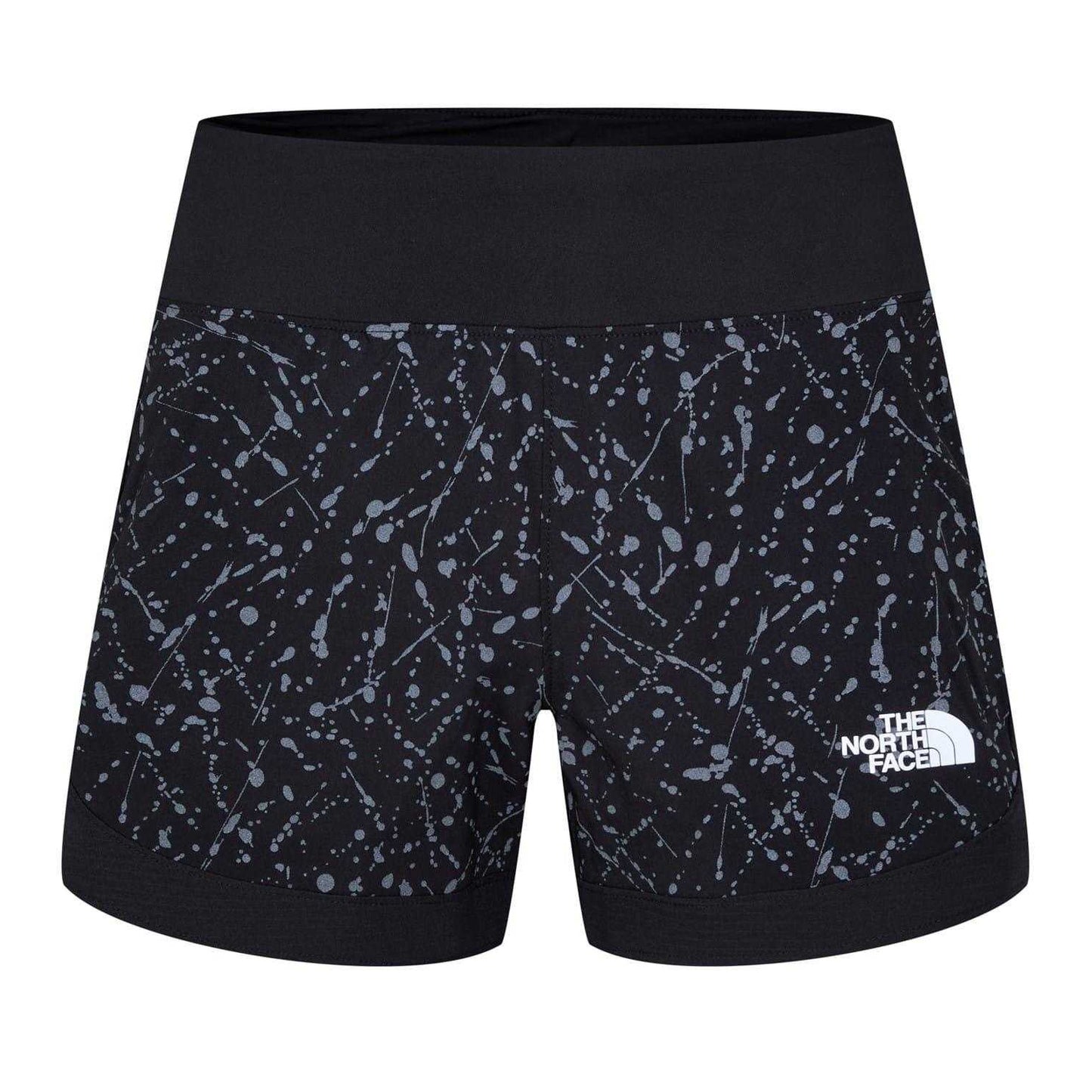 Reflective Black Print - Front - The North Face Womens-Ladies Sunriser Slim Running Shorts