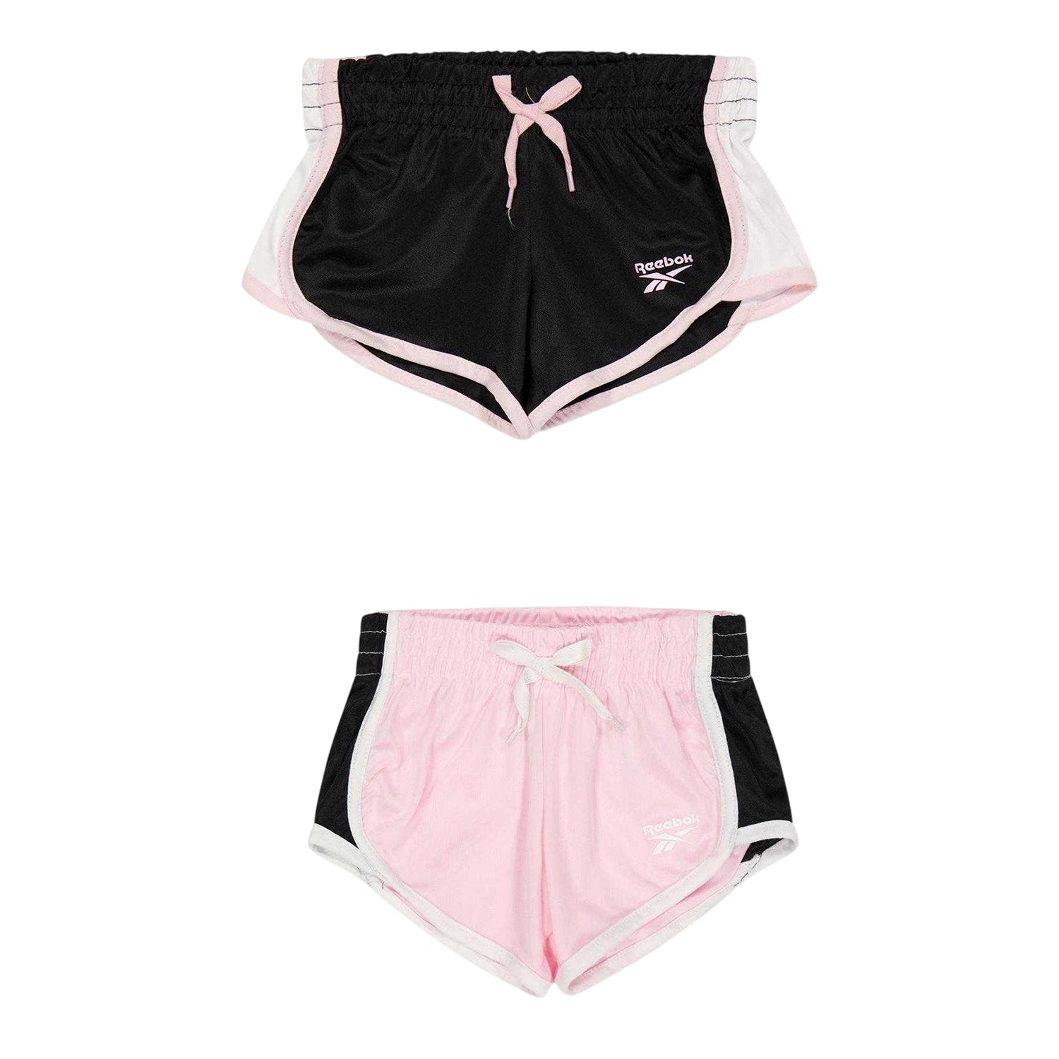 Pink Lady - Front - Reebok Girls Jersey Shorts (Pack of 2)