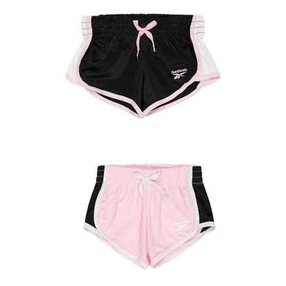 Pink Lady - Front - Reebok Girls Jersey Shorts (Pack of 2)