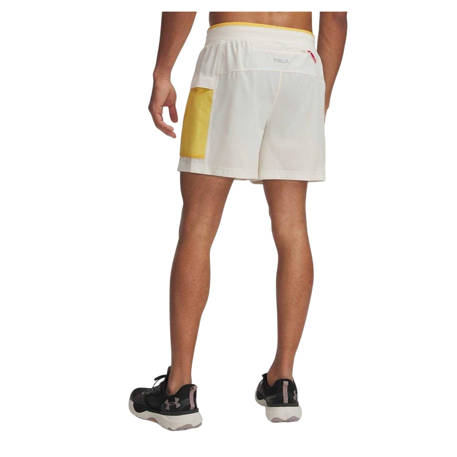 Brown - Back - Under Armour Mens Colour Block Running Shorts