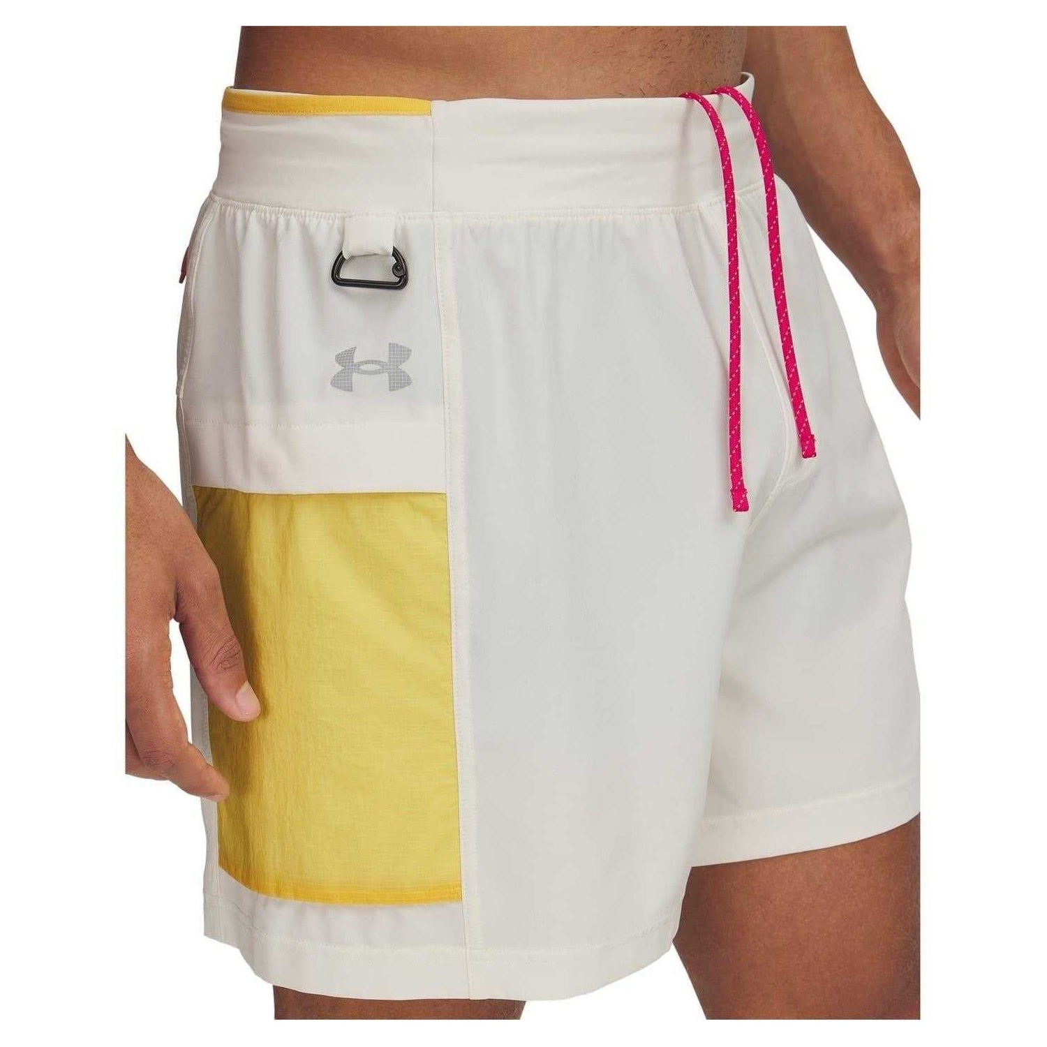 Brown - Side - Under Armour Mens Colour Block Running Shorts