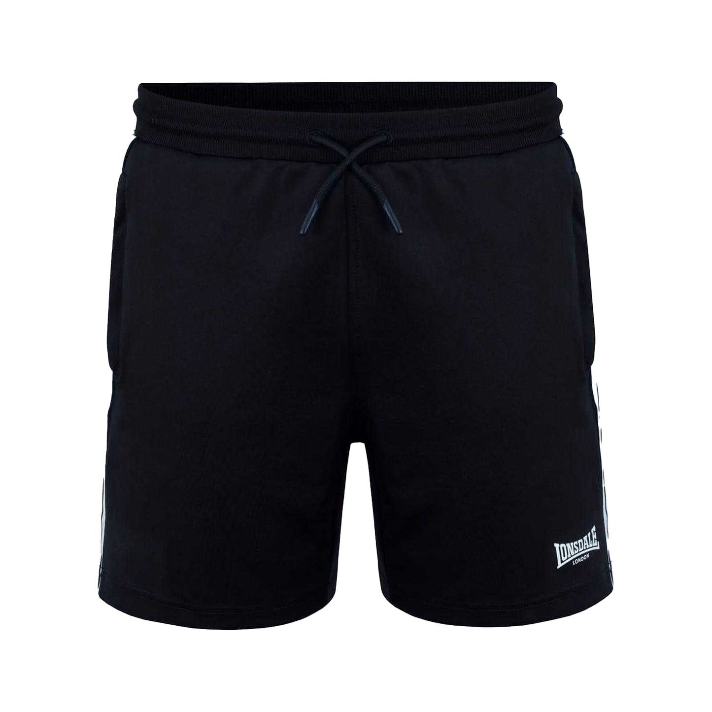 Black - Front - Lonsdale Mens Woven Track Shorts
