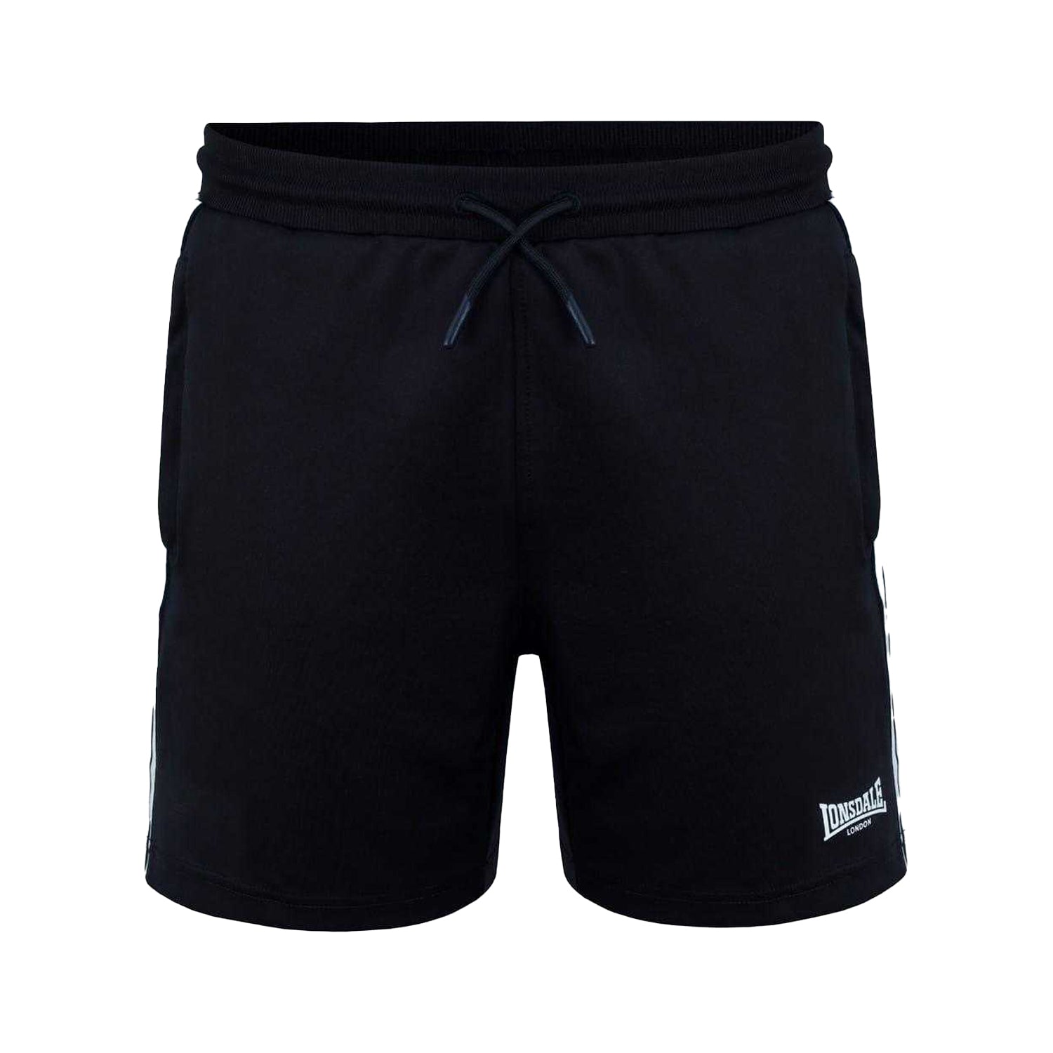 Black - Front - Lonsdale Mens Woven Track Shorts